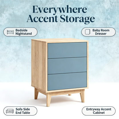 🍼 Create a Gentle Nursery Space — A Natural Wooden Bedside Cabinet Designed to Bring Warmth, Organization, and Calm Into Your Baby’s Everyday World