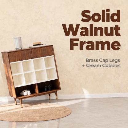 🏡 Transform Your Entryway Into a More Organized Welcome — Mid-Century Wooden Shoe Cabinet Created for Stylish Storage and Everyday Home Rituals