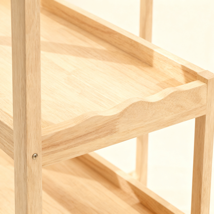 🪵 Four Levels of Everyday Beauty — A Solid Oak Tray Shelf Designed to Display, Organize, and Elevate the Small Details of Your Home