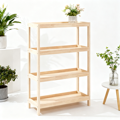 🪵 Four Levels of Everyday Beauty — A Solid Oak Tray Shelf Designed to Display, Organize, and Elevate the Small Details of Your Home
