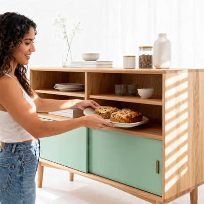 🕊A Smarter Way To Keep Your Space Beautiful — Minimalist Wooden Storage Cabinet Created To Bring Hidden Organization and Natural Warmth Into Modern Homes