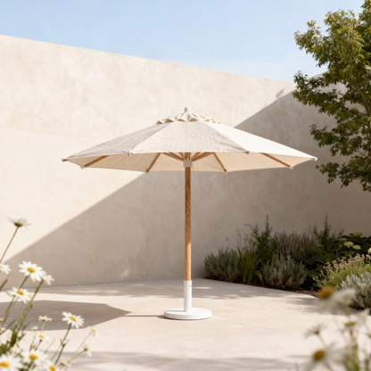 ☀️ Turn Outdoor Moments Into Everyday Escapes — A Linen Patio Umbrella Designed To Create Comfortable Shade With Natural Elegance and Relaxed Summer Style