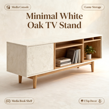 🤍 Minimalist TV Console — A Quiet Statement Piece That Brings Warmth, Balance, and Modern Simplicity Into Your Living Room