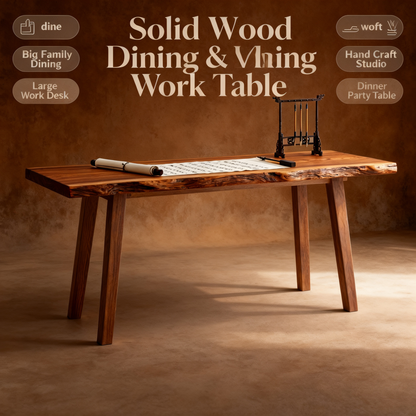 🪵 Live Edge Wooden Dining Table — A One-of-A-Kind Natural Centerpiece Crafted To Bring People Together Around Authentic Beauty