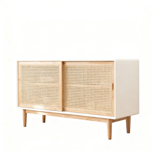 🌿 Rattan Cane Sideboard Cabinet — A Natural Storage Statement Piece Designed To Bring Texture, Warmth, and Organic Elegance Into Modern Homes