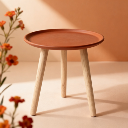 ☕ Round Tray Side Table — A Functional Art Piece Designed To Add Warmth, Convenience, and Modern Elegance To Every Corner Of Your Home