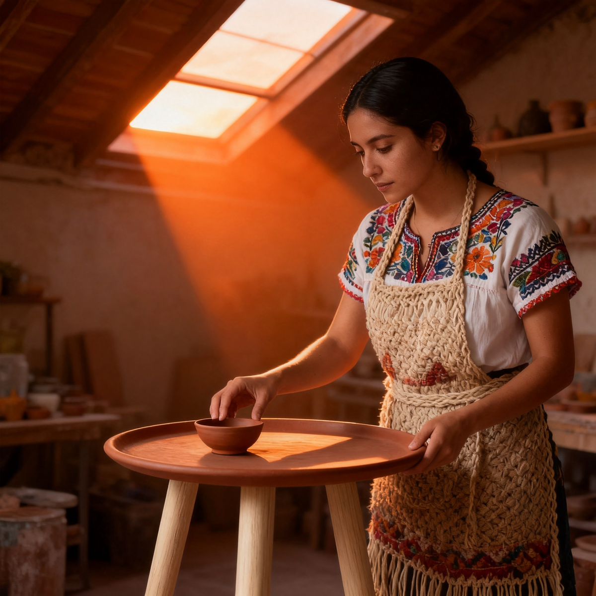 ☕ Round Tray Side Table — A Functional Art Piece Designed To Add Warmth, Convenience, and Modern Elegance To Every Corner Of Your Home