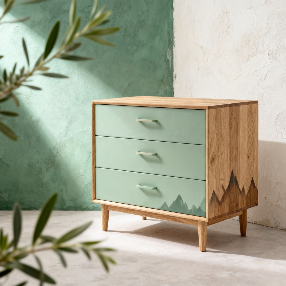 🤍 Minimalist Oak Media Console — A Timeless Storage Design Bringing Natural Warmth, Clean Organization, and Quiet Luxury Into Modern Homes