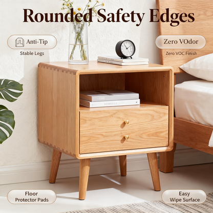 🌙 A Gentle Companion Beside Your Bed — A Minimalist Solid Wood Nightstand Designed To Bring Warmth, Storage, and Quiet Elegance Into Your Bedroom