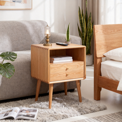 🌙 A Gentle Companion Beside Your Bed — A Minimalist Solid Wood Nightstand Designed To Bring Warmth, Storage, and Quiet Elegance Into Your Bedroom