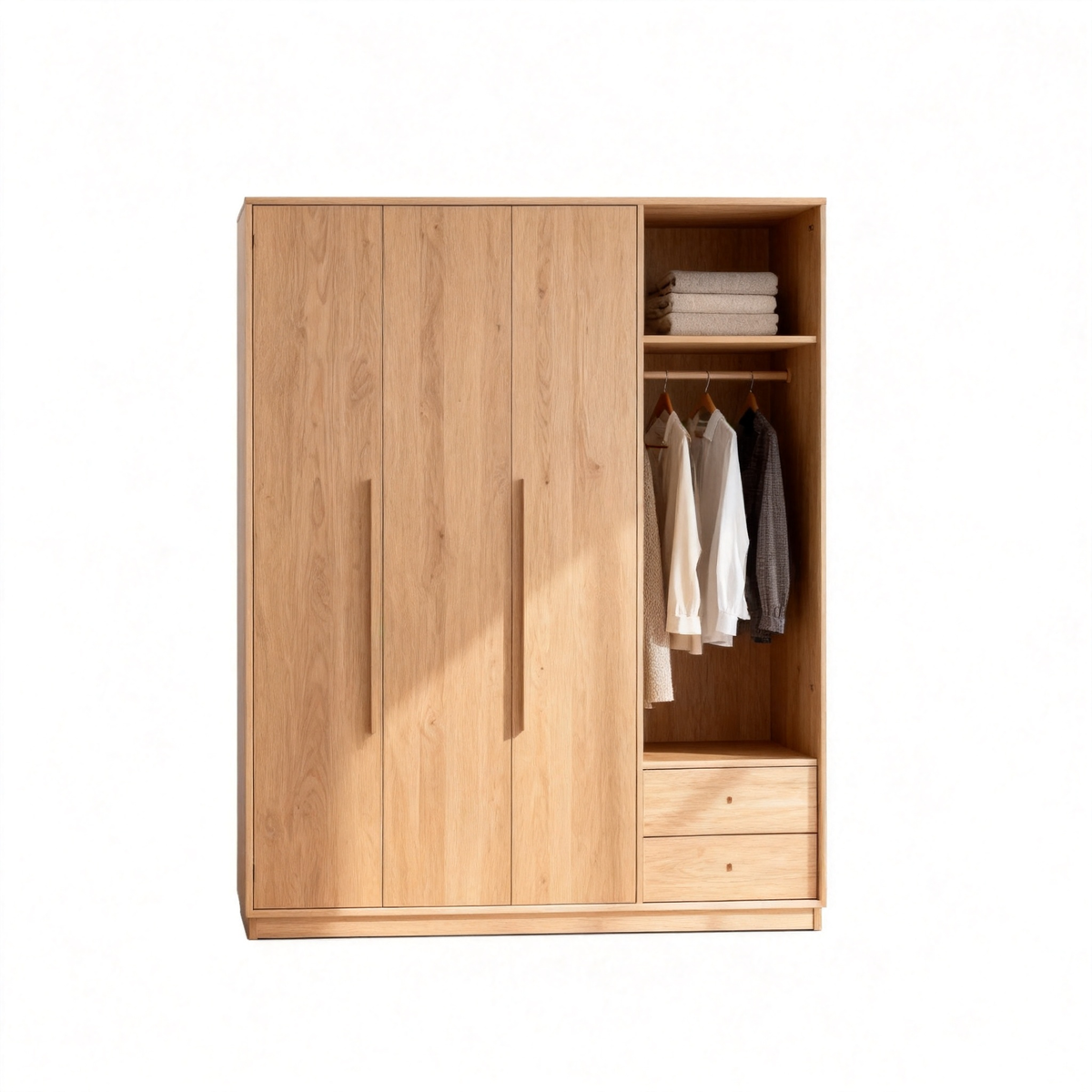 🌳 A Timeless Storage Statement For The Modern Home — A Full Natural Oak Wardrobe Designed To Organize Your Lifestyle With Warmth, Function, and Lasting Elegance