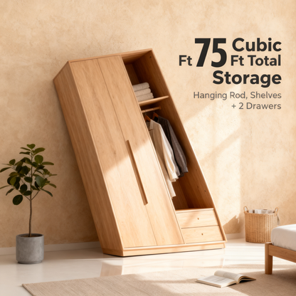 🌳 A Timeless Storage Statement For The Modern Home — A Full Natural Oak Wardrobe Designed To Organize Your Lifestyle With Warmth, Function, and Lasting Elegance