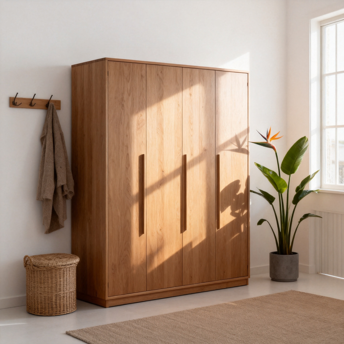 🌳 A Timeless Storage Statement For The Modern Home — A Full Natural Oak Wardrobe Designed To Organize Your Lifestyle With Warmth, Function, and Lasting Elegance