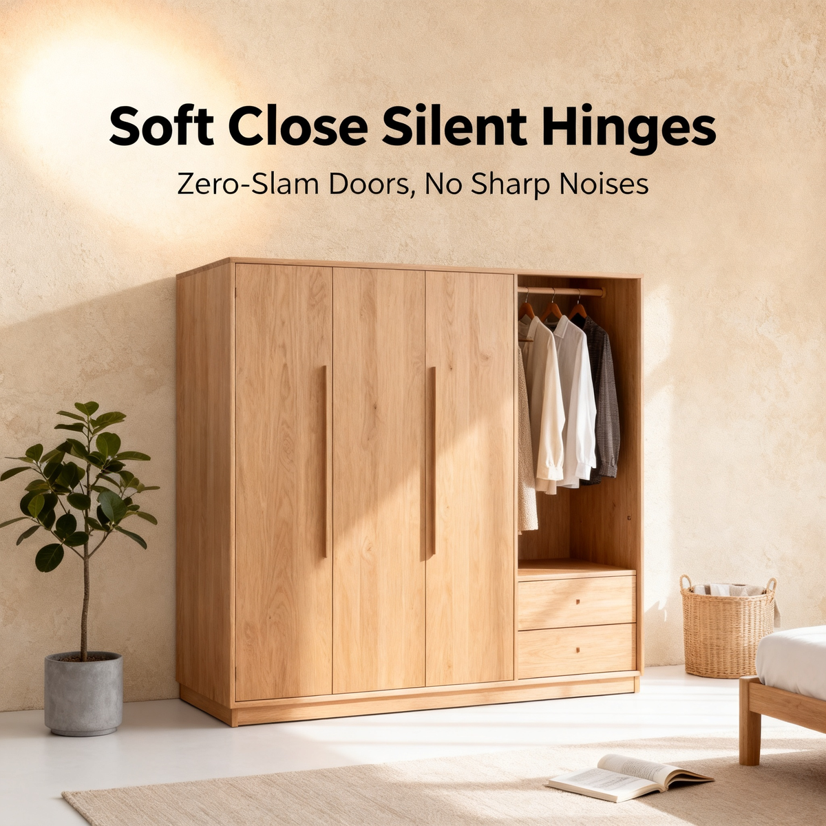 🌳 A Timeless Storage Statement For The Modern Home — A Full Natural Oak Wardrobe Designed To Organize Your Lifestyle With Warmth, Function, and Lasting Elegance