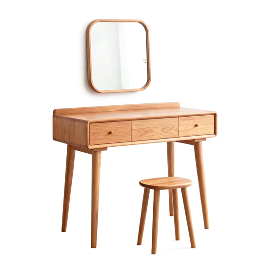 ✨ A Personal Beauty Corner Inspired By Slow Living — A Scandinavian Solid Wood Vanity Table Designed To Bring Elegance, Organization, and Everyday Luxury Into Your Morning Rituals