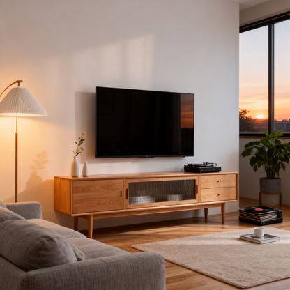 📺 A Calm Centerpiece For Modern Living — A Scandinavian Solid Wood TV Cabinet Designed To Organize Your Space With Natural Beauty, Smart Storage, and Timeless Style