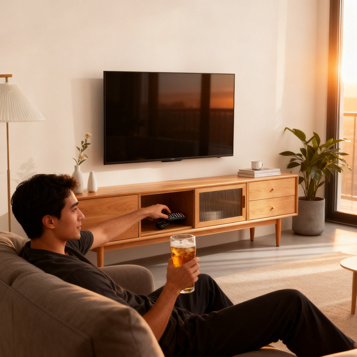 📺 A Calm Centerpiece For Modern Living — A Scandinavian Solid Wood TV Cabinet Designed To Organize Your Space With Natural Beauty, Smart Storage, and Timeless Style