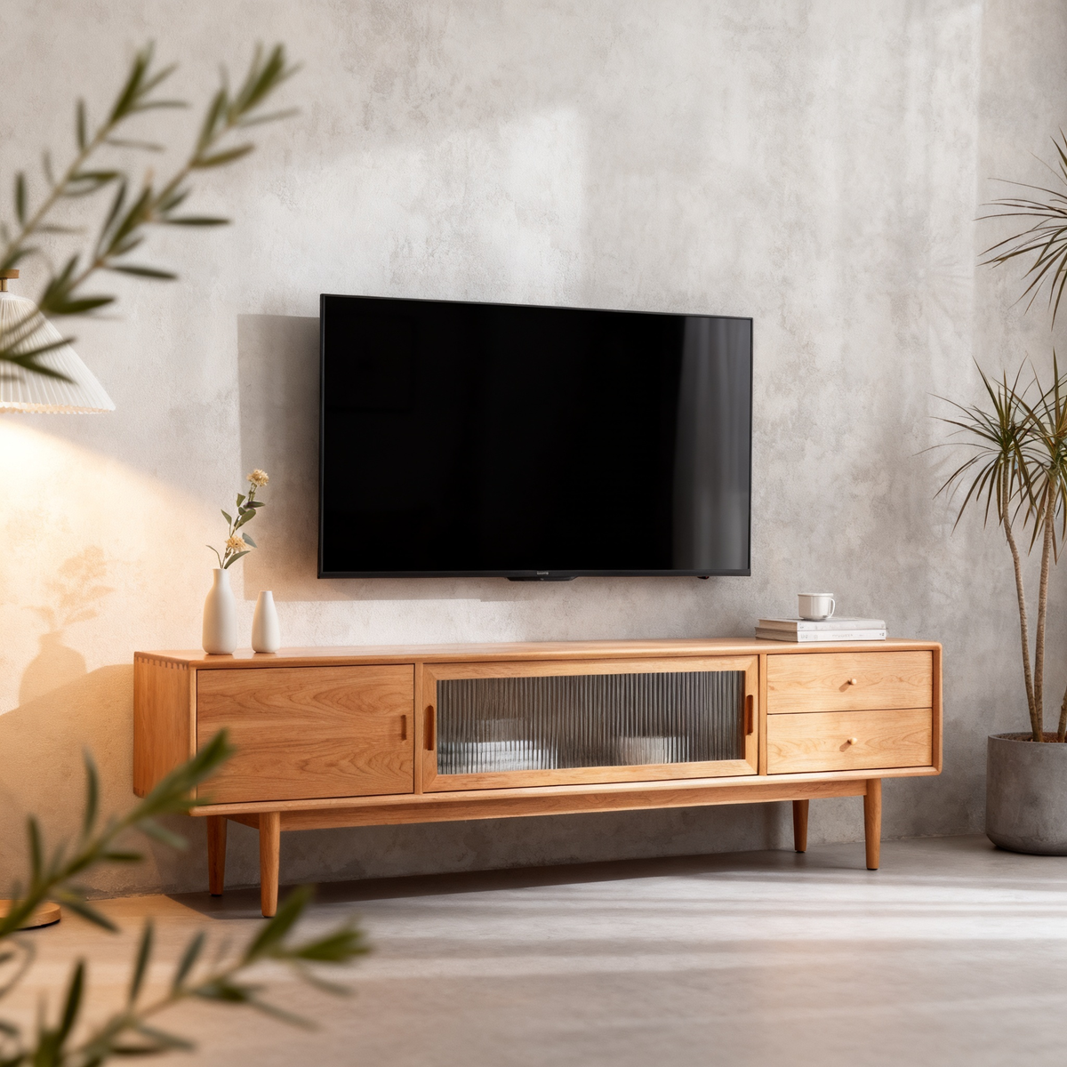 📺 A Calm Centerpiece For Modern Living — A Scandinavian Solid Wood TV Cabinet Designed To Organize Your Space With Natural Beauty, Smart Storage, and Timeless Style
