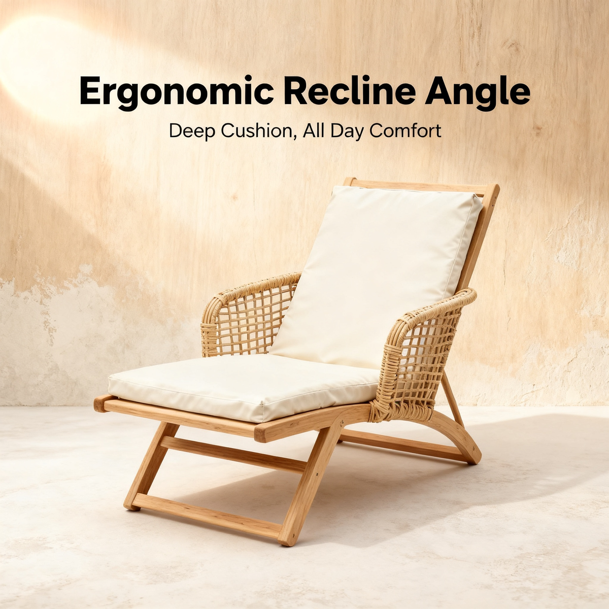 🌿 A Private Moment Of Comfort In Your Home — A Scandinavian Solid Wood Recliner Designed For Deep Relaxation, Natural Beauty, and Peaceful Everyday Living